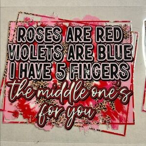 Middle Finger Cup Decal D15